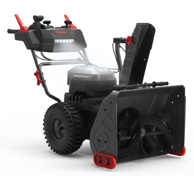 60V 24" 2-Stage Snow Thrower (w/ 2 batteries)