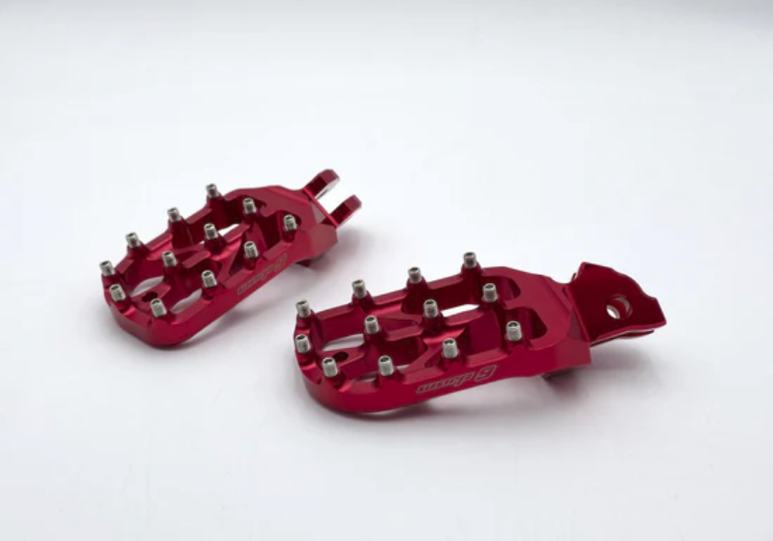 Warp 9 Elite Foot Pegs Red